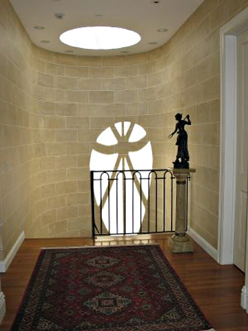 Faux Parisian Limestone Entry Hall