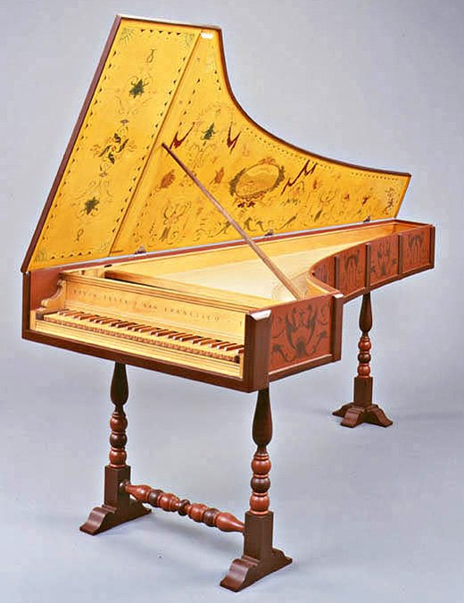 Italian Harpsichord with Grotesques