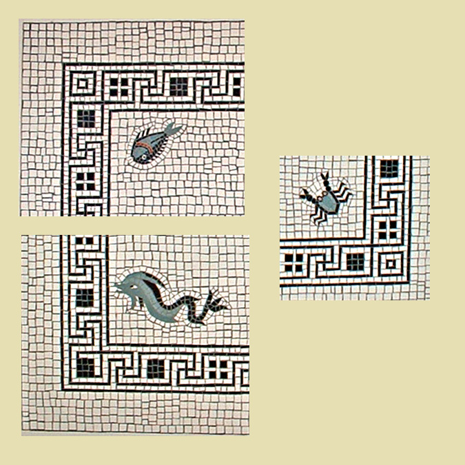 Tromp l'oeil Pompeii Floor Mosaic